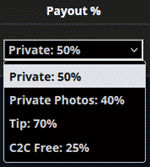Individual Broadcaster Payout Percentage Setting